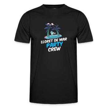 Lloret De Mar Party Crew - Männer Funktions-T-Shirt - Schwarz - Vorne - AI Model Male 178 dark (178cm)