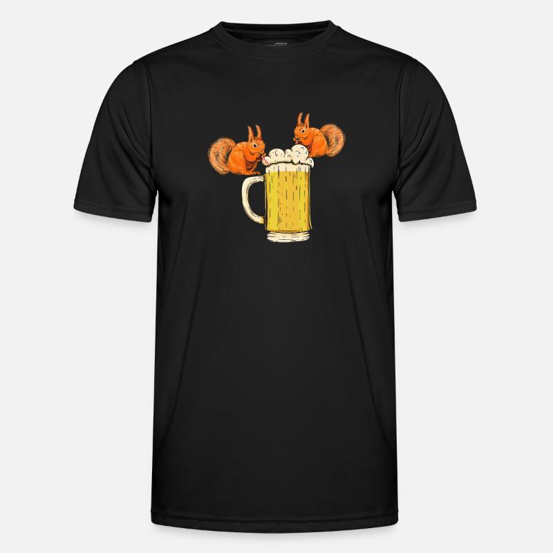 Squirrel, funny squirrel, squirrel - Men's Functional T-Shirt - black