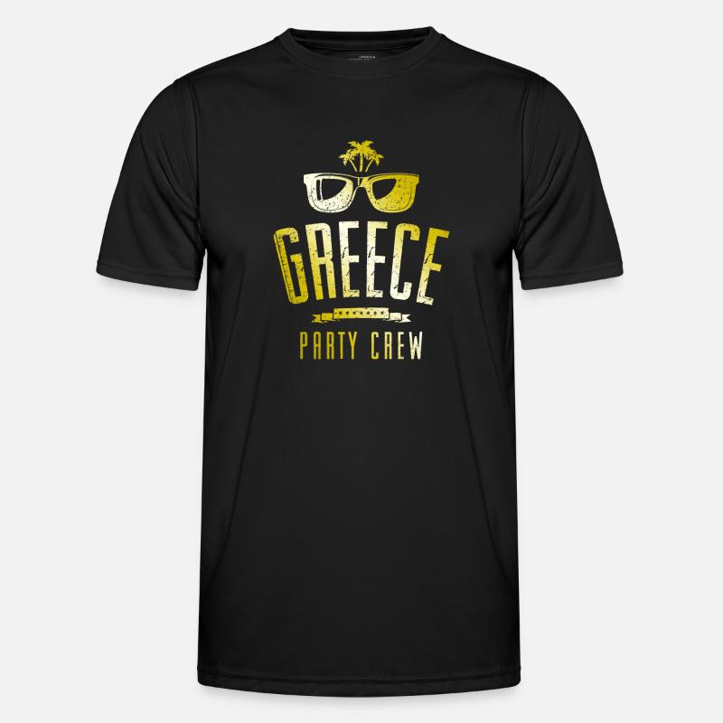 Greece Party Crew - Men's Functional T-Shirt - black