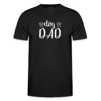 Dog Papa - Men's Functional T-Shirt - black - Front - AI Model Male 178 dark (178cm)