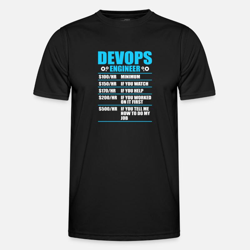 Devops Sys-Admin Entwickler - Männer Funktions-T-Shirt - Schwarz