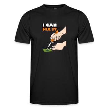 Repariere die Spannung des Elektrikers Electro - Männer Funktions-T-Shirt - Schwarz - Vorne - AI Model Male 178 dark (178cm)