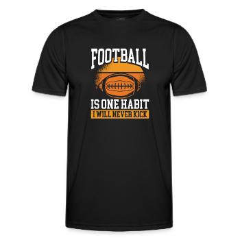 Fußball Ist Eine Gewohnheit Retro sonne - Männer Funktions-T-Shirt - Schwarz - Vorne - AI Model Male 178 dark (178cm)