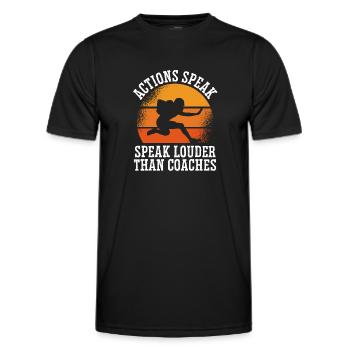 Sprechen Sie Lauter Retro Als Trainer - Männer Funktions-T-Shirt - Schwarz - Vorne - AI Model Male 178 dark (178cm)