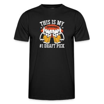 American football draft pick - Männer Funktions-T-Shirt - Schwarz - Vorne - AI Model Male 178 dark (178cm)