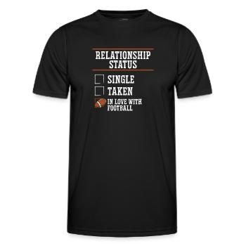 Relationship status football - Men's Functional T-Shirt - black - Front - AI Model Male 178 dark (178cm)