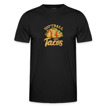 Softball Tacos - T-shirt sport Homme - noir - Devant - AI Model Male 178 dark (178cm)