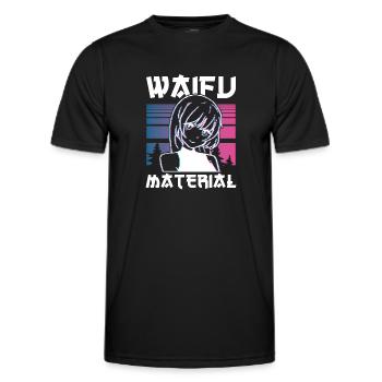 Niedliches Kawaii Waifu Material - Männer Funktions-T-Shirt - Schwarz - Vorne - AI Model Male 178 dark (178cm)