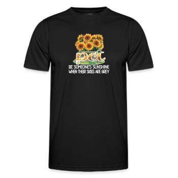 Technicien en soins aux patients Soins aux patients PCT - T-shirt sport Homme - noir - Devant - AI Model Male 178 dark (178cm)