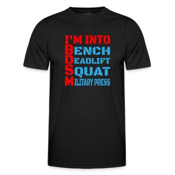 Im Into BDSM Bench Squat Deadlift Presse militaire14 - T-shirt sport Homme - noir - Devant - AI Model Male 178 dark (178cm)