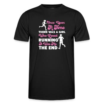Running Runner Half Marathon Girl - Men's Functional T-Shirt - black - Front - AI Model Male 178 dark (178cm)
