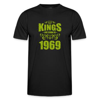les rois sont nés en 1969 - T-shirt sport Homme - noir - Devant - AI Model Male 178 dark (178cm)