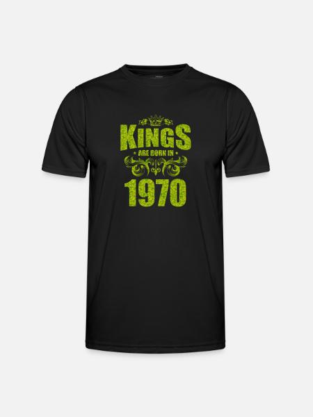 kings are born 1970 - Men's Functional T-Shirt - black