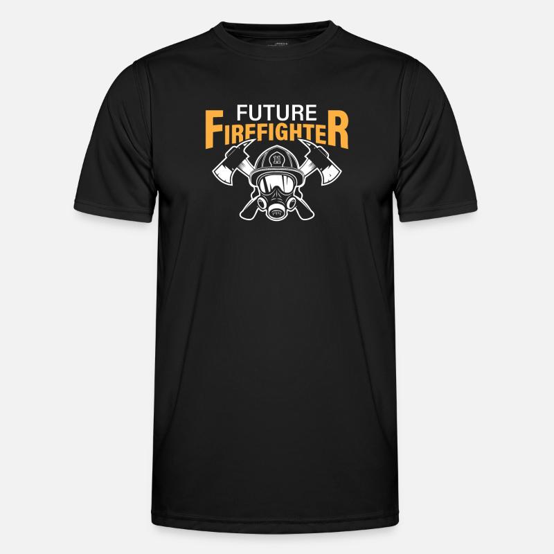 Future Firefighter Fire Truck - Men's Functional T-Shirt - black