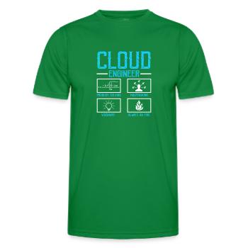 Administrateur Cloud Devops - T-shirt sport Homme - vert - Devant - AI Model Male 178 dark (178cm)