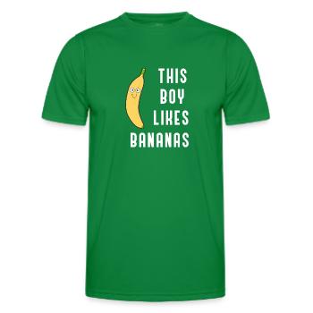 Fruits tropicaux mangeant des bananes - T-shirt sport Homme - vert - Devant - AI Model Male 178 dark (178cm)