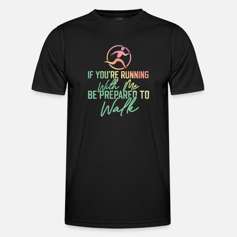Running Runner Half Marathon Slow - Men's Functional T-Shirt - black