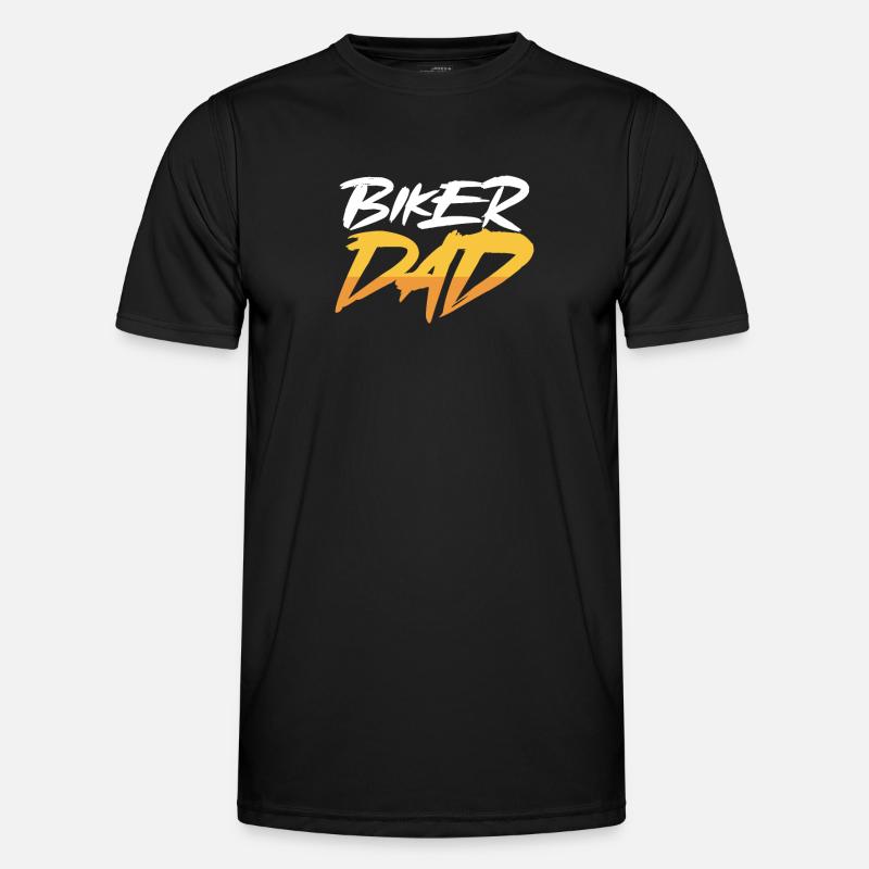 Biker vater - Männer Funktions-T-Shirt - Schwarz