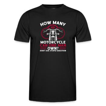 Many motorcycles can be owned - Men's Functional T-Shirt - black - Front - AI Model Male 178 dark (178cm)