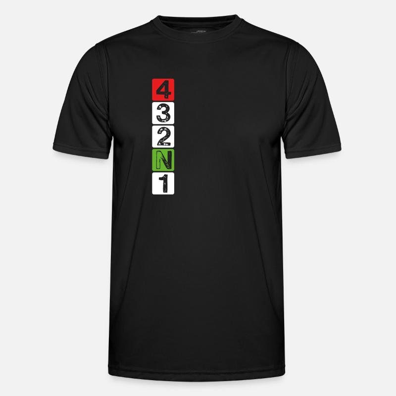 Motorcycle gear shift - Men's Functional T-Shirt - black