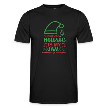 Weihnachtsmusik ist meine Marmelade - Männer Funktions-T-Shirt - Schwarz - Vorne - AI Model Male 178 dark (178cm)