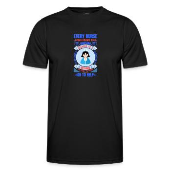 INFIRMIÈRE Infirmière - T-shirt sport Homme - noir - Devant - AI Model Male 178 dark (178cm)