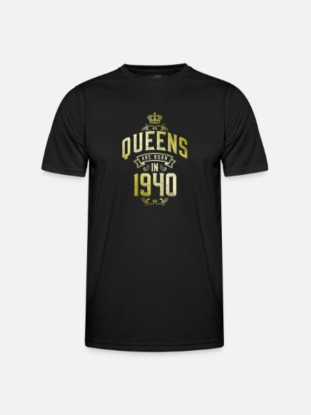 Queens born in 1940 - Men's Functional T-Shirt - black