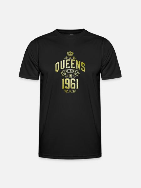 Queens born in 1961 - Men's Functional T-Shirt - black