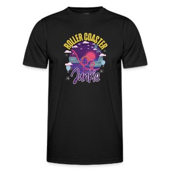Roller Coaster Roller Coaster - Men's Functional T-Shirt - black - Front - AI Model Male 178 dark (178cm)