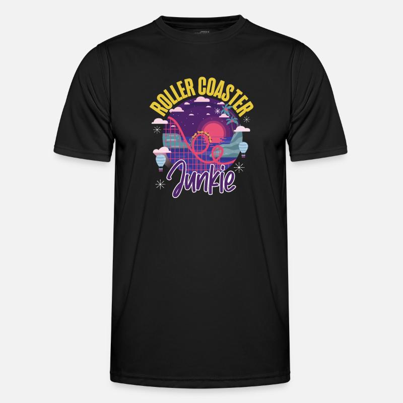 Roller Coaster Roller Coaster - Men's Functional T-Shirt - black