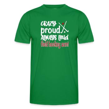 Stolze Feldhockey-Tante Feldhockeyspieler Tante - Männer Funktions-T-Shirt - Kelly Green - Vorne - AI Model Male 178 dark (178cm)