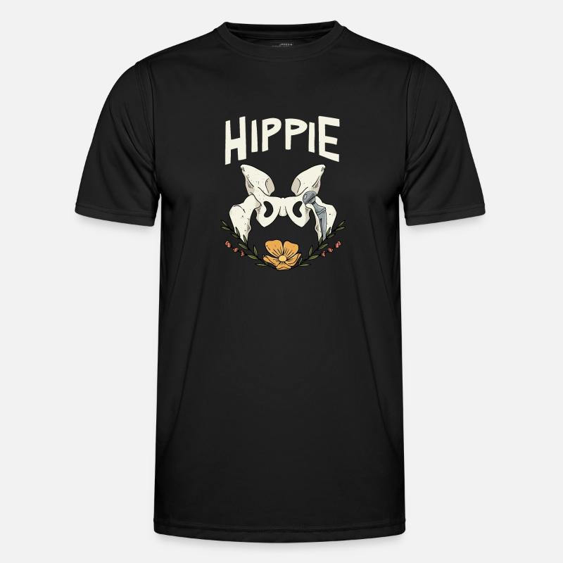 Hippie hip joint - Men's Functional T-Shirt - black