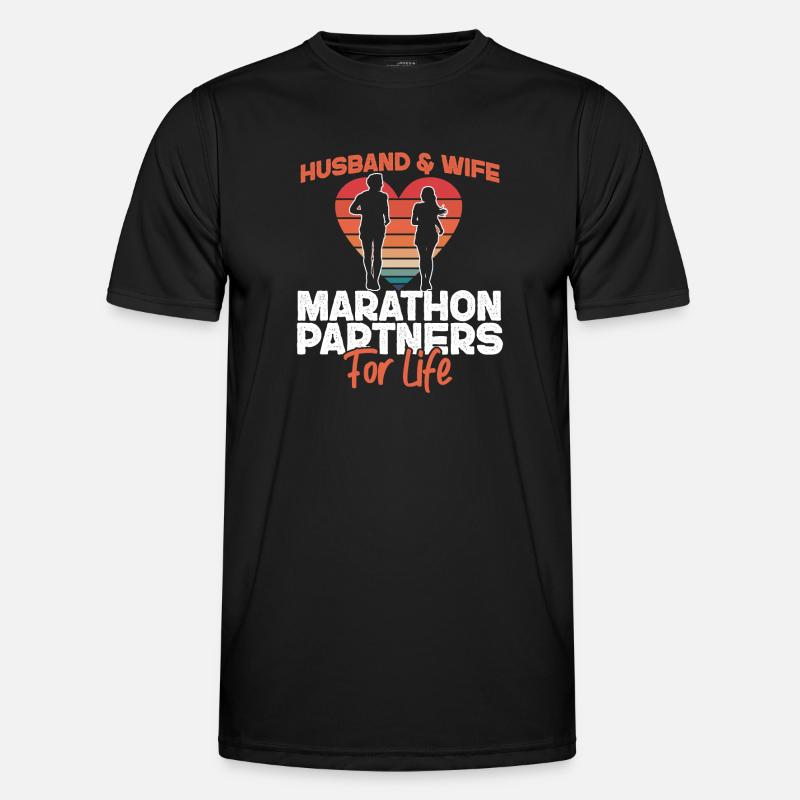 Running Runner Half Marathon - Männer Funktions-T-Shirt - Schwarz