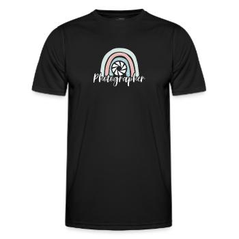 Objektiv Für Fotografen - Männer Funktions-T-Shirt - Schwarz - Vorne - AI Model Male 178 dark (178cm)