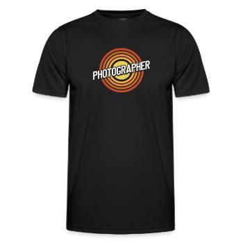 Fotograf Retro - Männer Funktions-T-Shirt - Schwarz - Vorne - AI Model Male 178 dark (178cm)