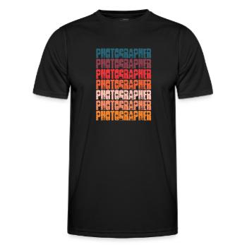 Photography Retro Colorful - Men's Functional T-Shirt - black - Front - AI Model Male 178 dark (178cm)