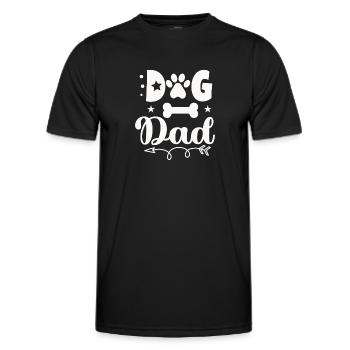 Hunde-Papa - Männer Funktions-T-Shirt - Schwarz - Vorne - AI Model Male 178 dark (178cm)
