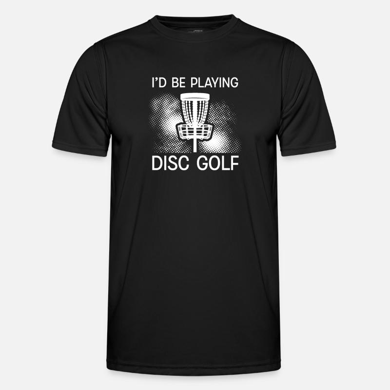 Ich Spiele Discgolf - Männer Funktions-T-Shirt - Schwarz
