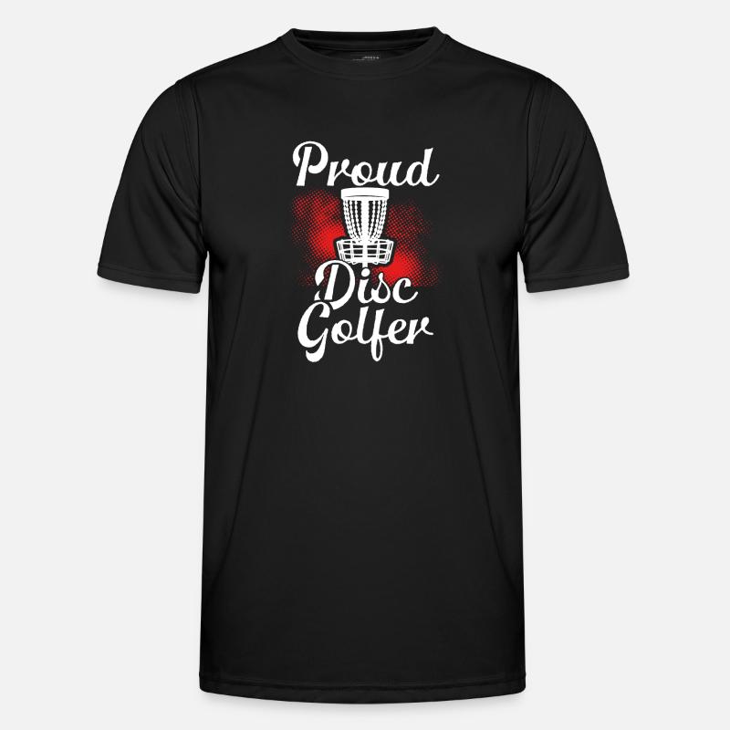 Stolzer Discgolfer - Männer Funktions-T-Shirt - Schwarz