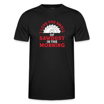 Sciure de bois le matin - T-shirt sport Homme - noir - Devant - AI Model Male 178 dark (178cm)