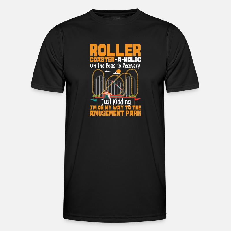 Roller Coaster Roller - Men's Functional T-Shirt - black