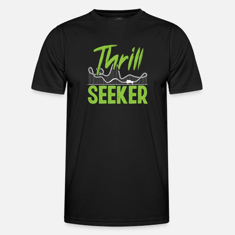 Roller Coaster Thrill Seeker - Men's Functional T-Shirt - black
