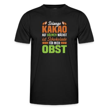 Kakao Schokoladen Liebhaber Obst Tafel Schokolade - Männer Funktions-T-Shirt - Schwarz - Vorne - AI Model Male 178 dark (178cm)