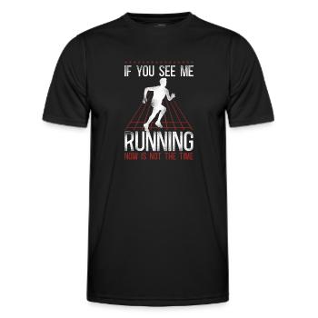 Running Runner Half Marathon - Men's Functional T-Shirt - black - Front - AI Model Male 178 dark (178cm)