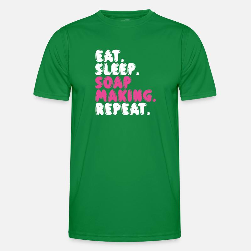 Eating Sleep Making Soap Men's Functional T-Shirt