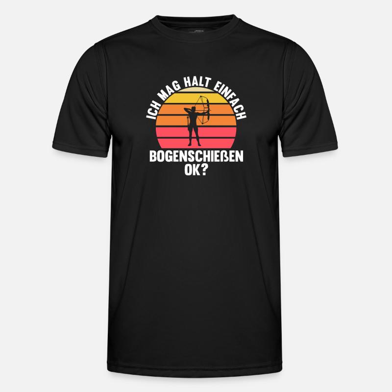 Bogen Sport Bogenschießen Bogen Geschenk - Männer Funktions-T-Shirt - Schwarz
