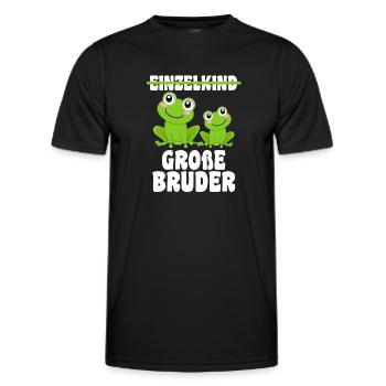 Bruder Geschwister Frosch Grosser Bruder Geschwist - Männer Funktions-T-Shirt - Schwarz - Vorne - AI Model Male 178 dark (178cm)