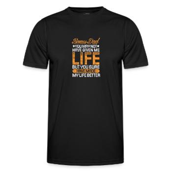 Stiefvater - Männer Funktions-T-Shirt - Schwarz - Vorne - AI Model Male 178 dark (178cm)