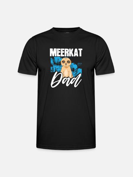 Meerkat Papa - Men's Functional T-Shirt - black