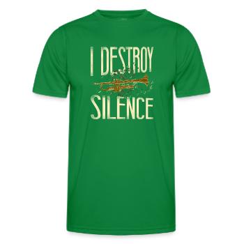 Trompettiste Vintage I Destroy - T-shirt sport Homme - vert - Devant - AI Model Male 178 dark (178cm)